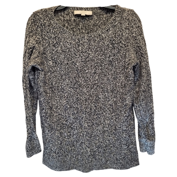 LOFT Sweaters - LOFT Black and White Crew Neck Sweater with Relaxed Fit - Size MP